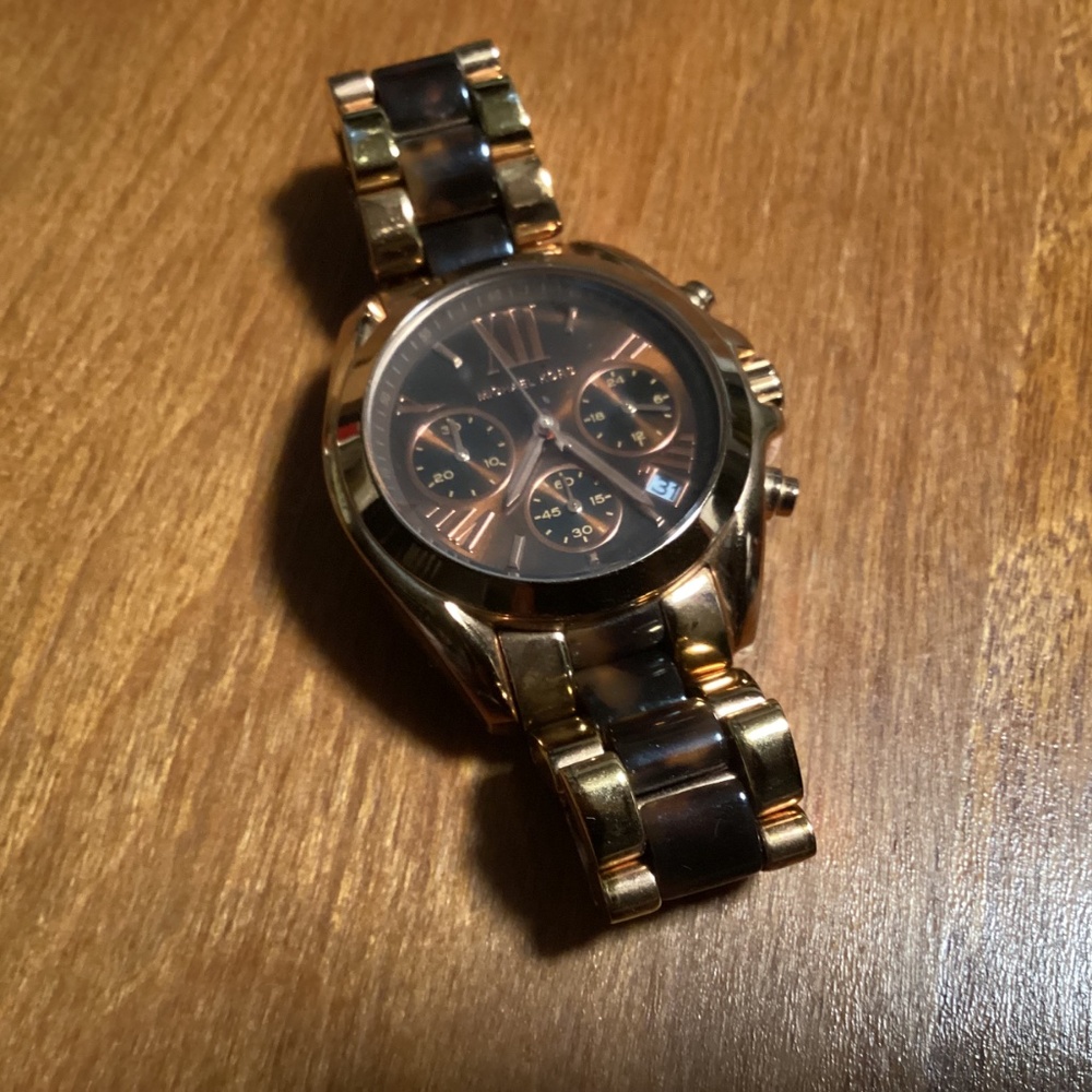 Michael Kors Bradshaw Chronograph Rose Gold Tone Brown Women’s Watch MK5944 - Picture 6 of 11
